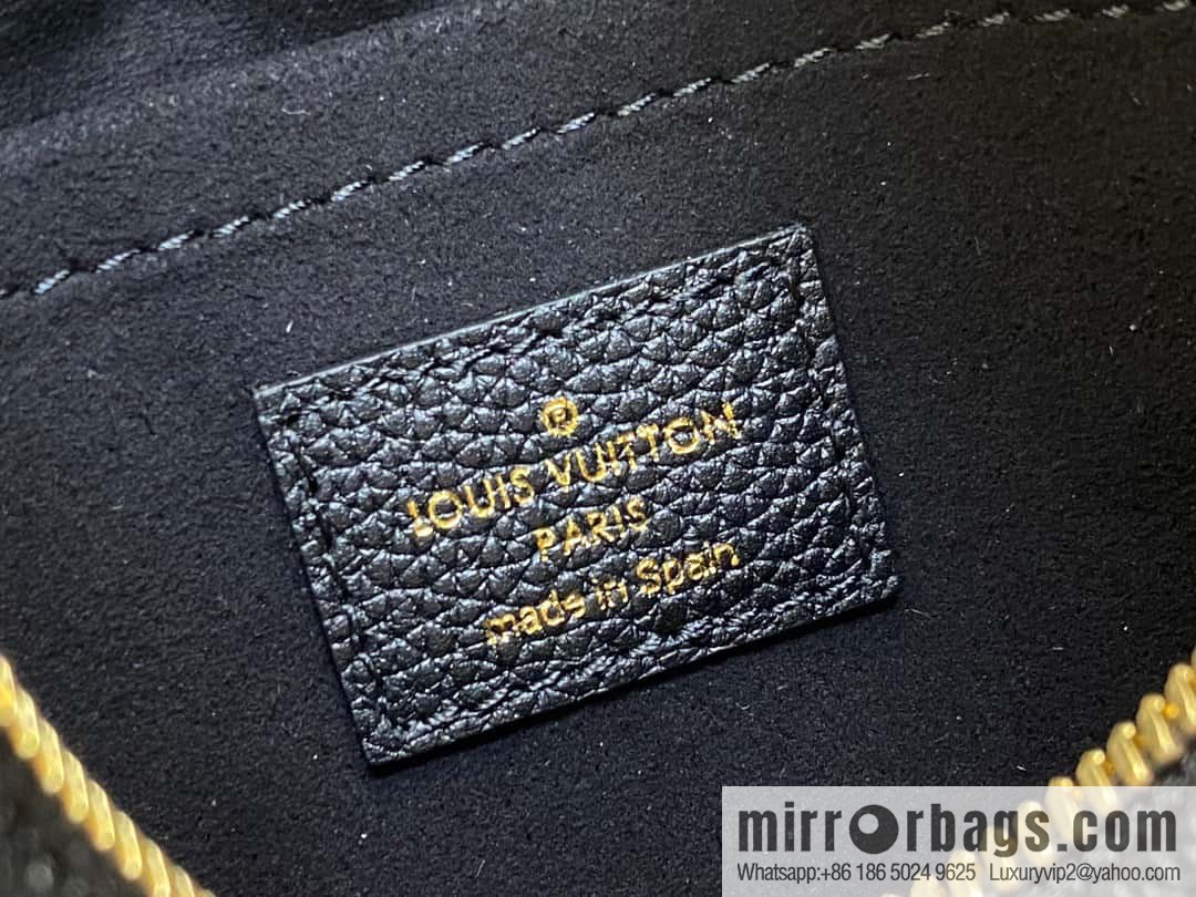 [Original order boutique] M46735 black full leather willow nail croissant series, this Bagatelle handbag m46091 full leather rivet with nails, crescent bag, pea bag, croissant bag