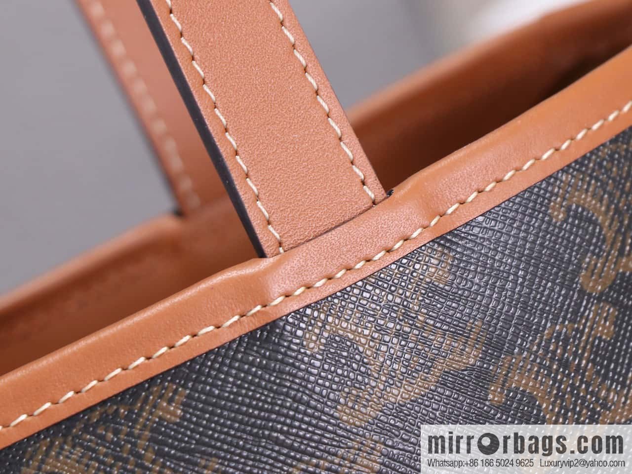 [Premium quality, all-steel hardware] CELIN_E CABAS small logo printed cow leather (fabric) handbag, number: 115082