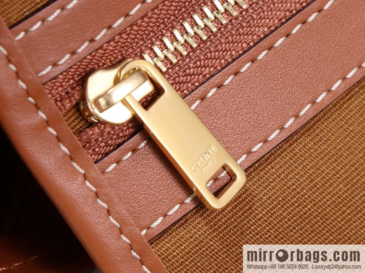 [Premium quality, all-steel hardware] CELIN_E CABAS small logo printed cow leather (fabric) handbag, number: 115082