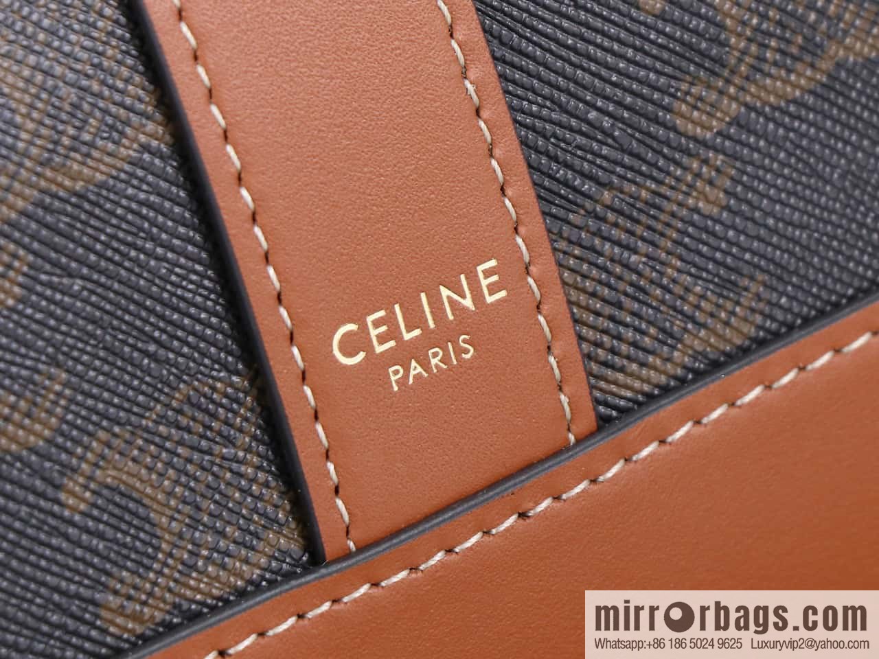 [Premium quality, all-steel hardware] CELIN_E CABAS medium logo printed cow leather (fabric) handbag, number: 115072