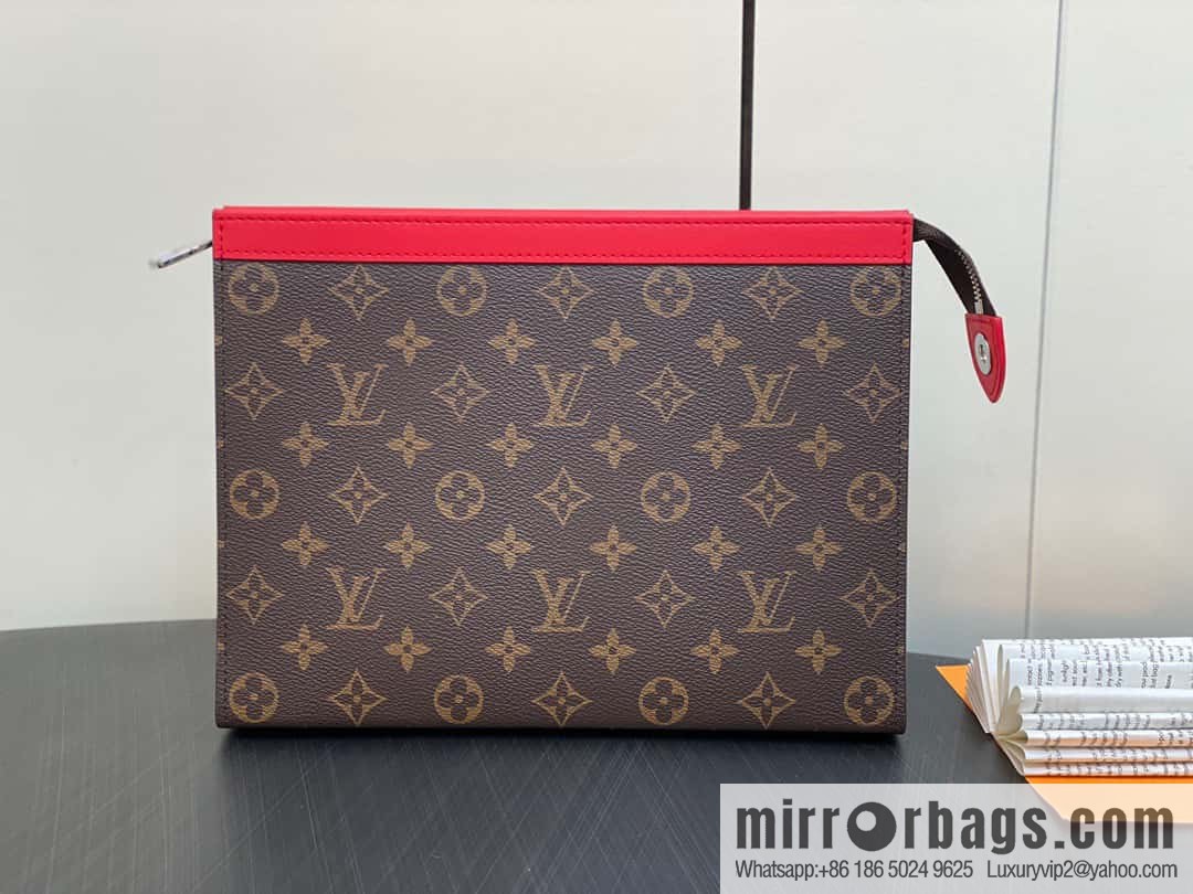 [Original single boutique] M61692 monogram red M82857 clutch bag series Pochette Voyage medium handbag
