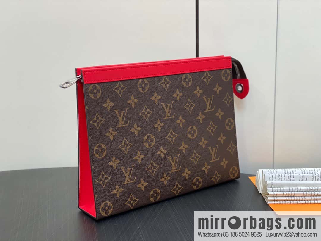 [Original single boutique] M61692 monogram red M82857 clutch bag series Pochette Voyage medium handbag
