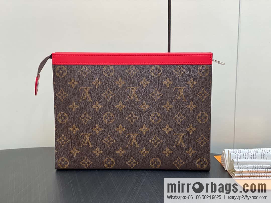 [Original single boutique] M61692 monogram red M82857 clutch bag series Pochette Voyage medium handbag