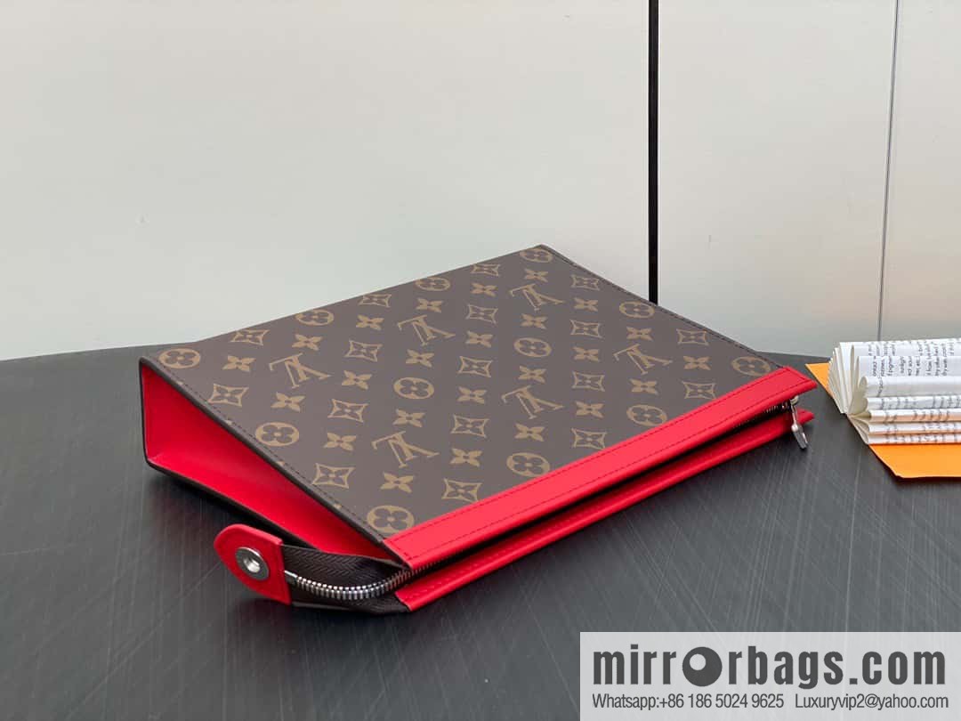 [Original single boutique] M61692 monogram red M82857 clutch bag series Pochette Voyage medium handbag
