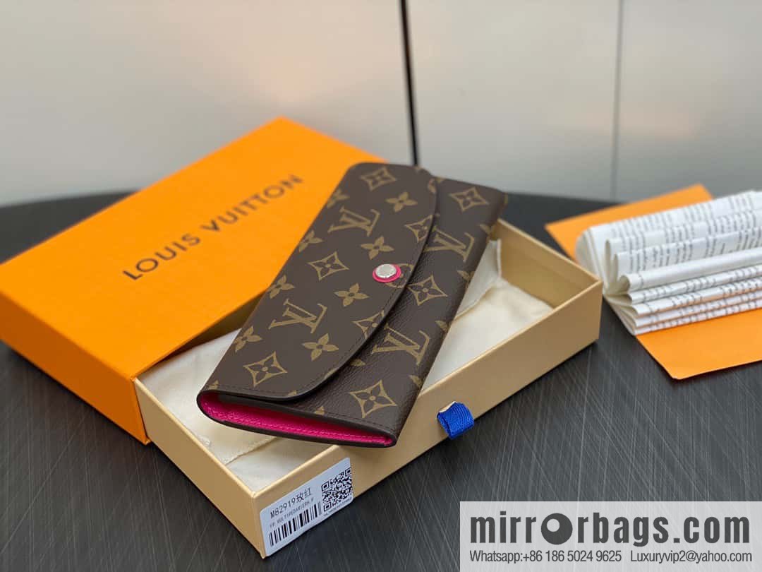 [Original single boutique] M82919 monogram rose red, flip wallet series Emilie wallet m82919 m82920