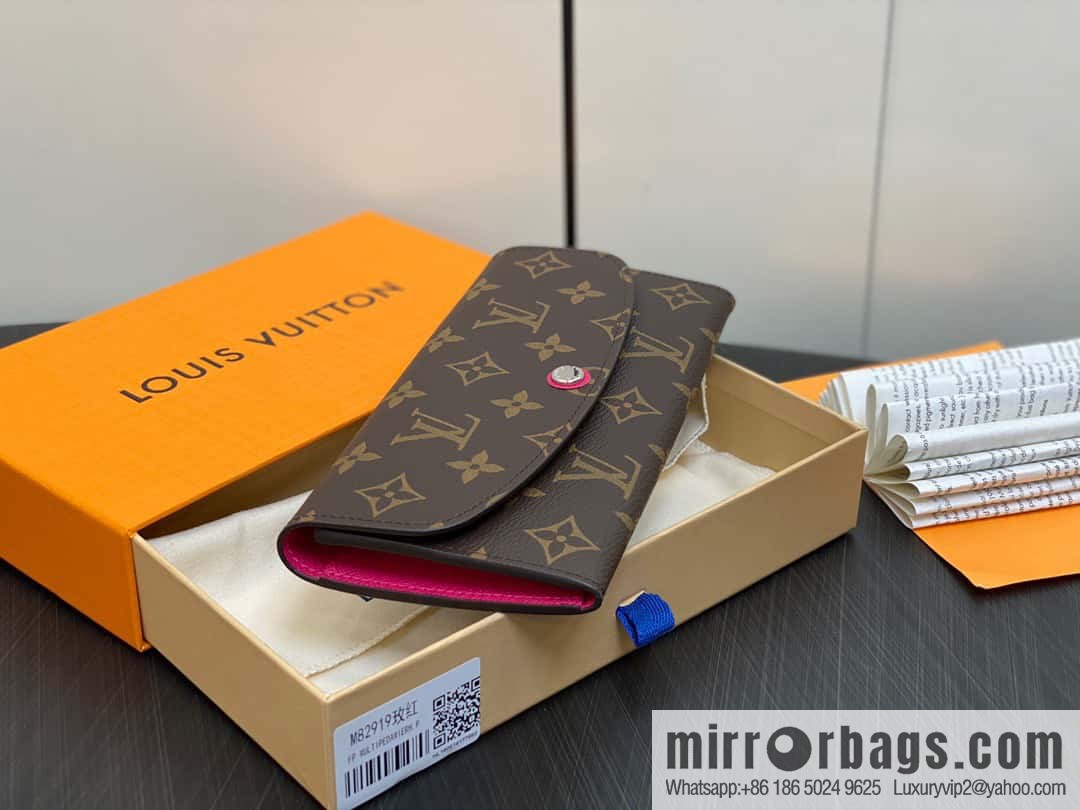 [Original single boutique] M82919 monogram rose red, flip wallet series Emilie wallet m82919 m82920