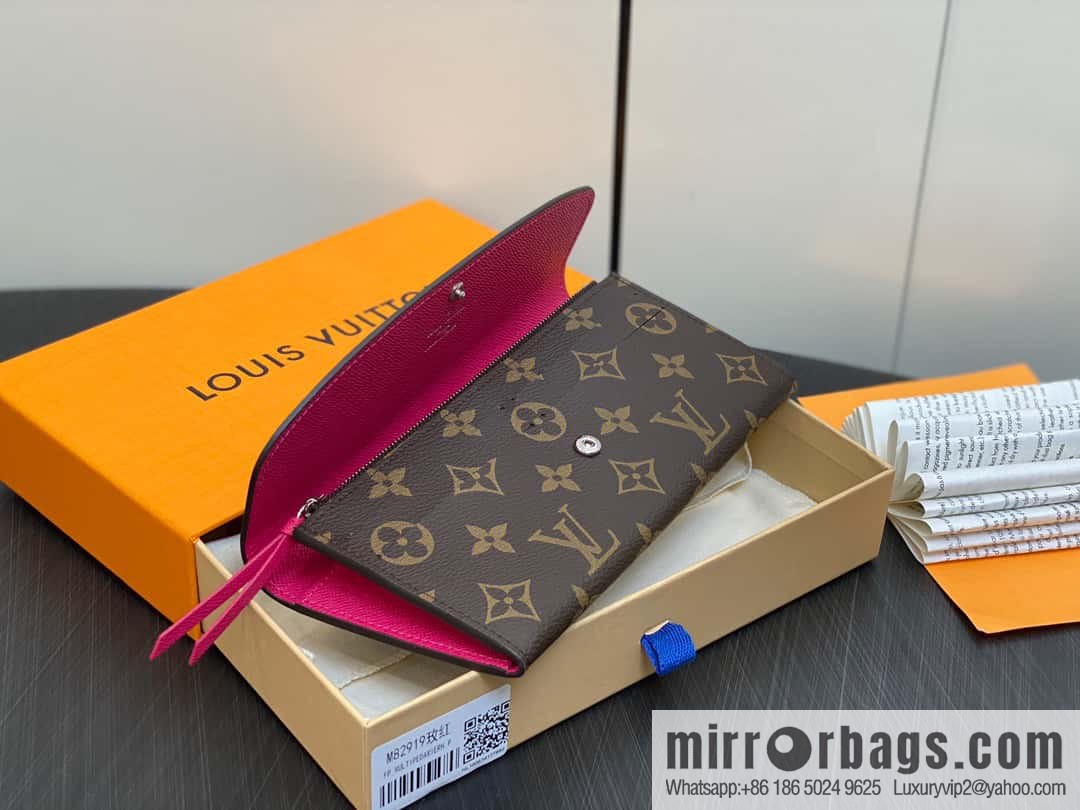 [Original single boutique] M82919 monogram rose red, flip wallet series Emilie wallet m82919 m82920