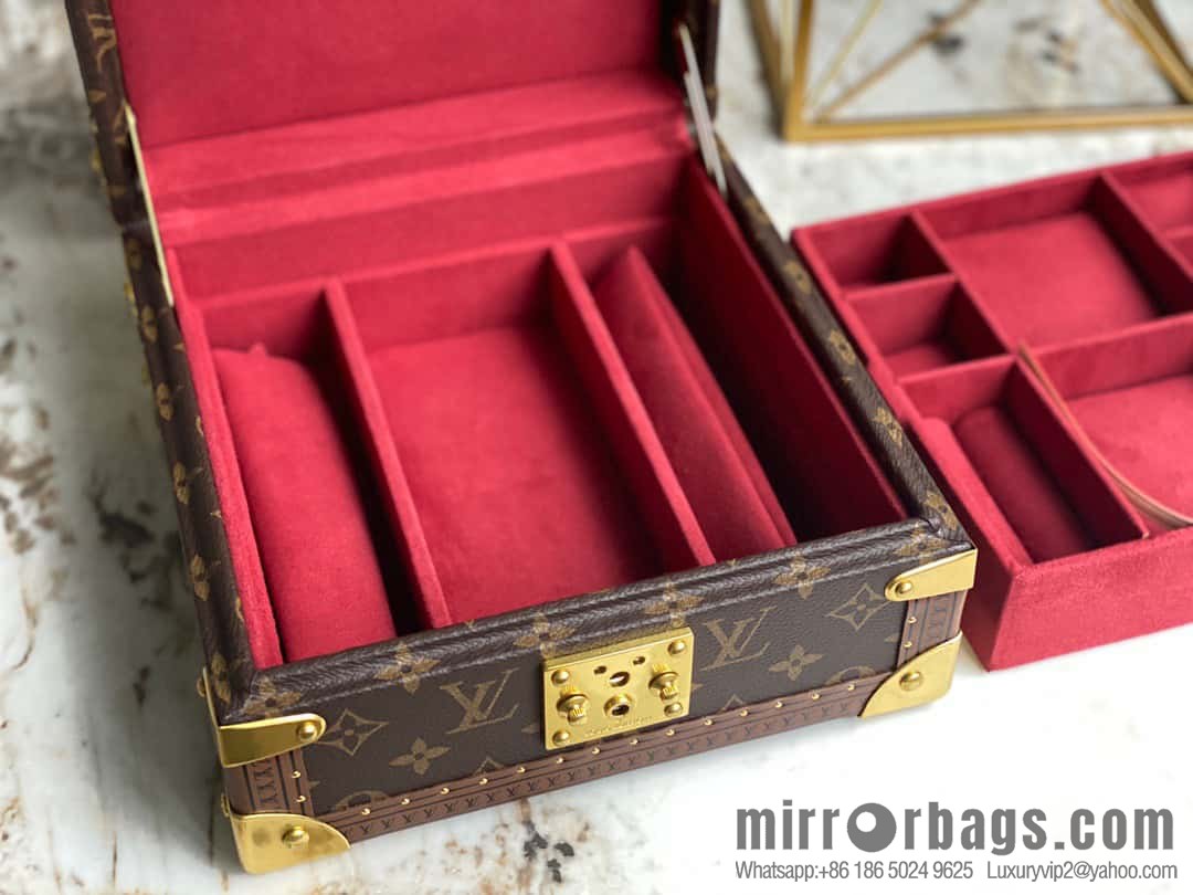 M20040 burgundy jewelry box, box series COFFRET JOAILLERIE jewelry box