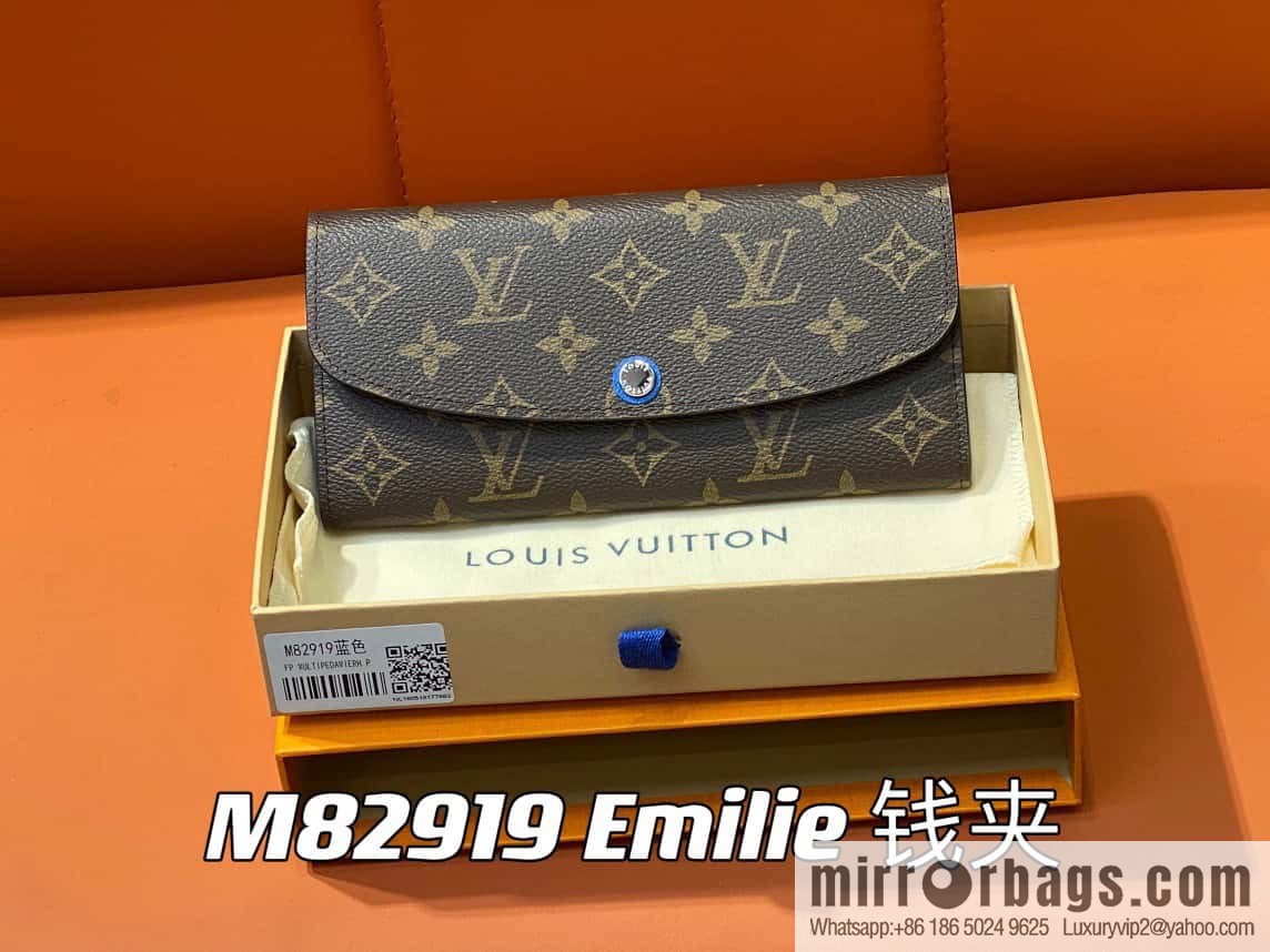 [Original single boutique] M82919 monogram blue, flip wallet series Emilie wallet m82919 m82920