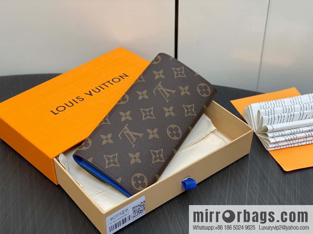 [Original single boutique] M82919 monogram blue, flip wallet series Emilie wallet m82919 m82920