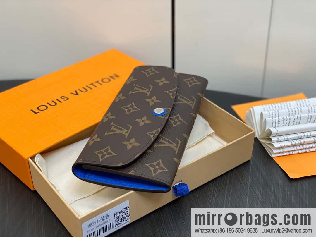 [Original single boutique] M82919 monogram blue, flip wallet series Emilie wallet m82919 m82920