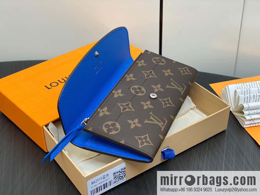 [Original single boutique] M82919 monogram blue, flip wallet series Emilie wallet m82919 m82920