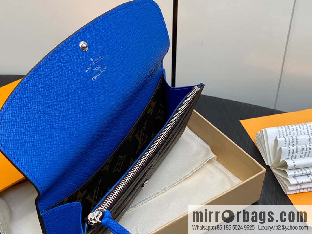 [Original single boutique] M82919 monogram blue, flip wallet series Emilie wallet m82919 m82920