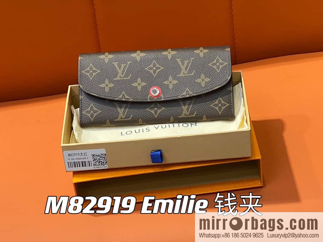 [Original single boutique] M82919 monogram red, flip wallet series Emilie wallet m82919 m82920