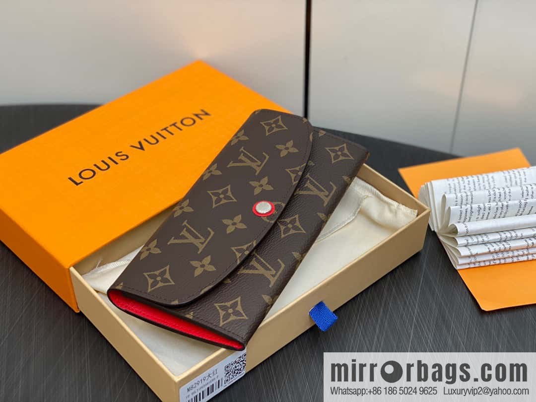 [Original single boutique] M82919 monogram red, flip wallet series Emilie wallet m82919 m82920