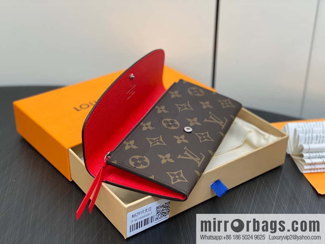 [Original single boutique] M82919 monogram red, flip wallet series Emilie wallet m82919 m82920