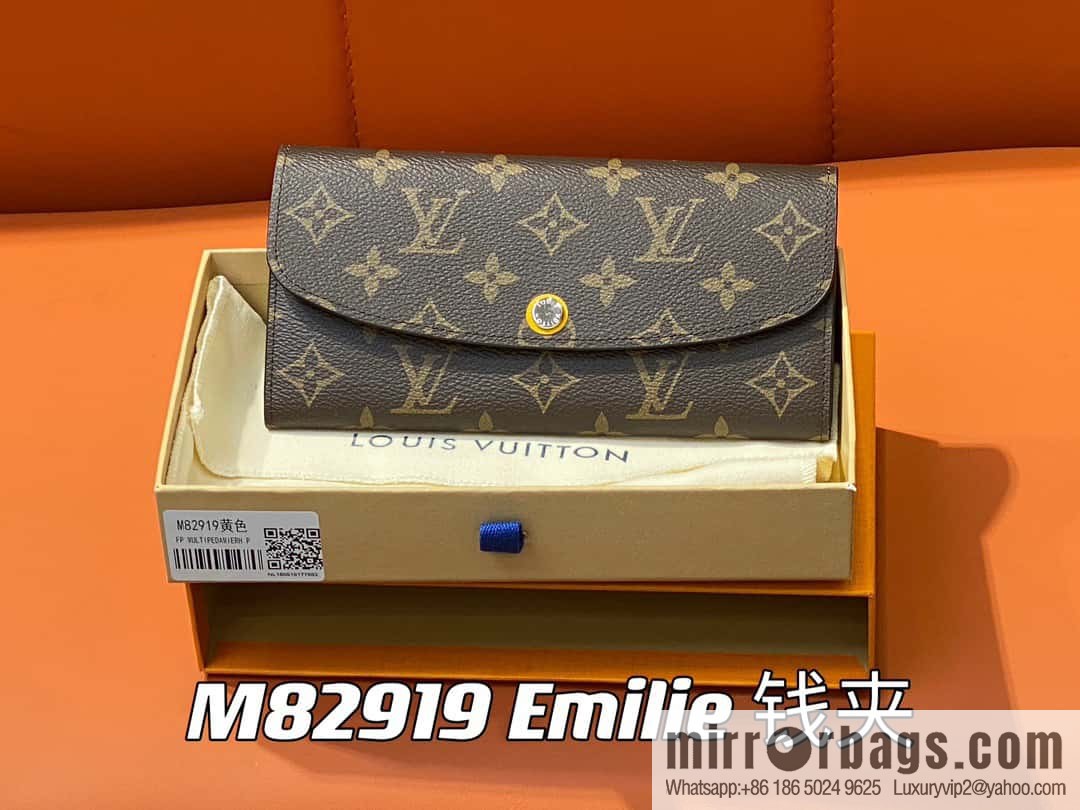 [Original single boutique] M82919 monogram yellow, flip wallet series Emilie wallet m82919 m82920