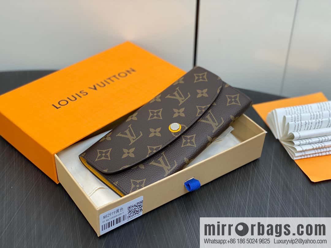 [Original single boutique] M82919 monogram yellow, flip wallet series Emilie wallet m82919 m82920