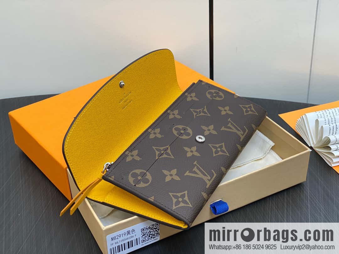 [Original single boutique] M82919 monogram yellow, flip wallet series Emilie wallet m82919 m82920