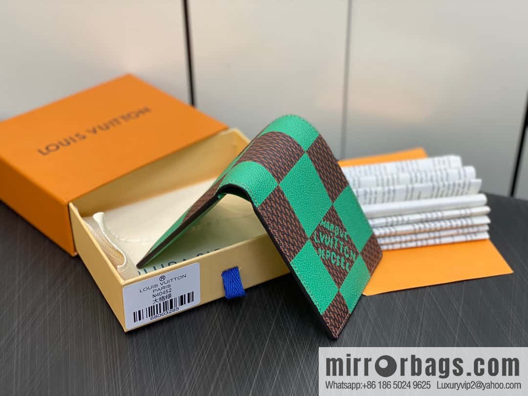 [Original single boutique] M40452 green large plaid suit wallet series Multiple wallets