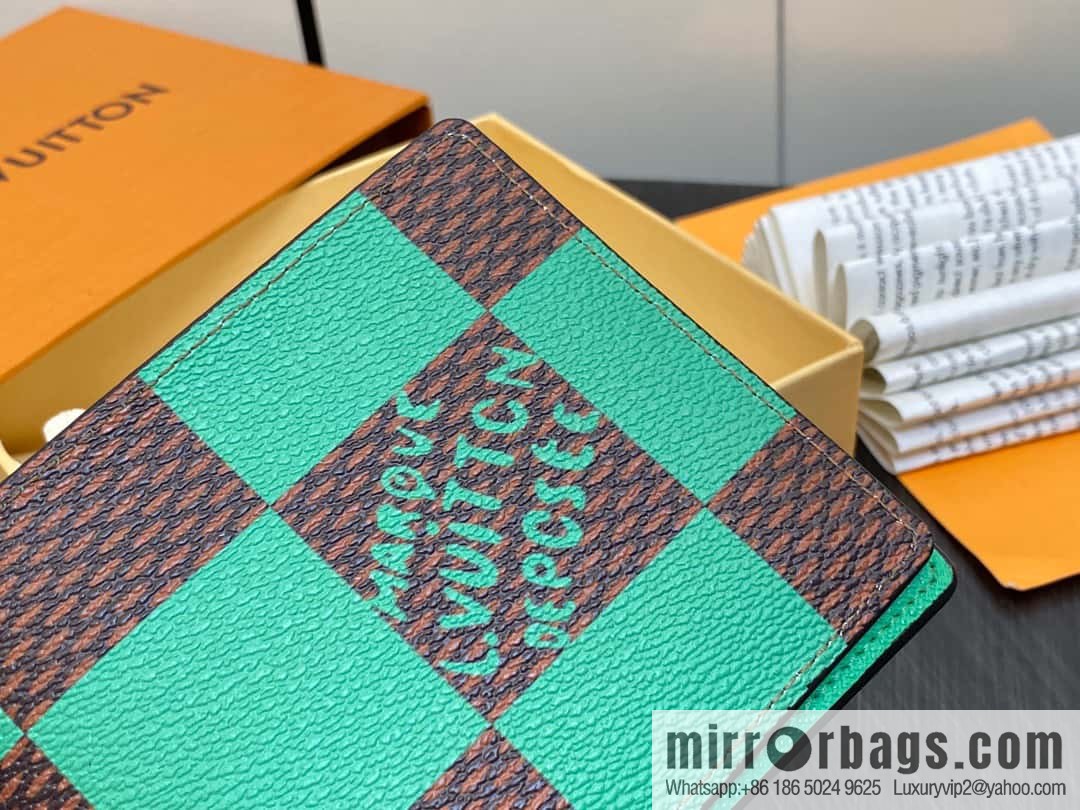 [Original single boutique] M40452 green large plaid suit wallet series Multiple wallets