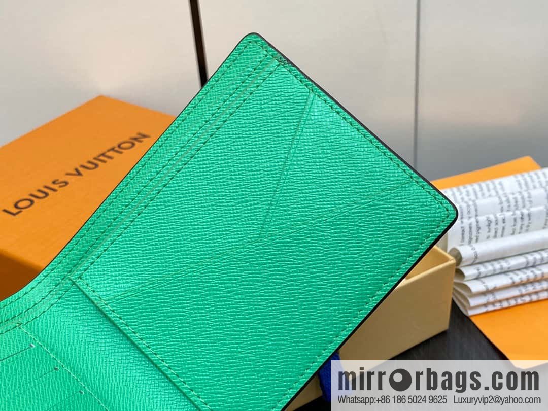 [Original single boutique] M40452 green large plaid suit wallet series Multiple wallets