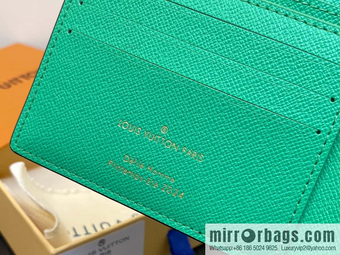 [Original single boutique] M40452 green large plaid suit wallet series Multiple wallets