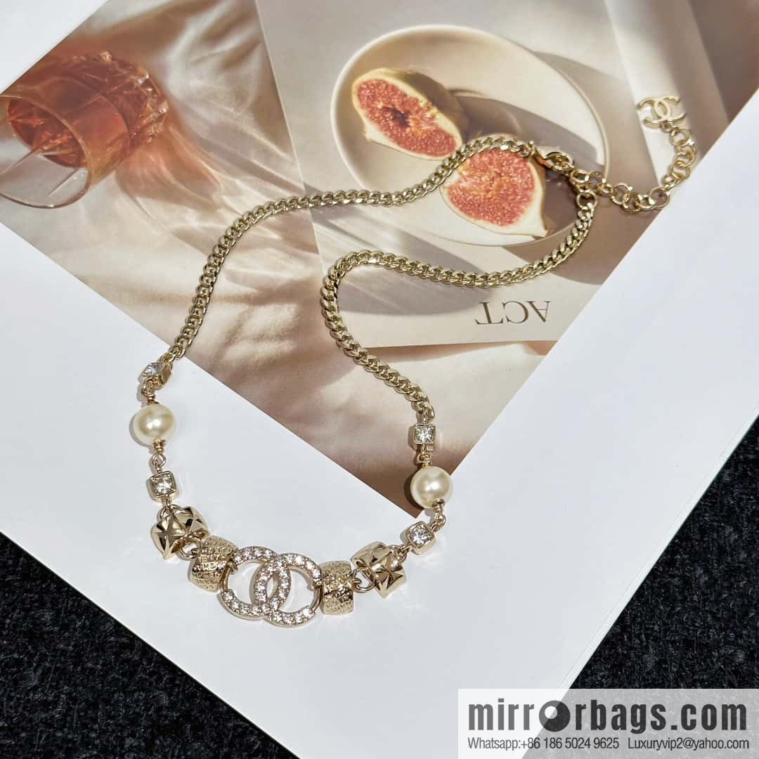 ❗️New ❗️ Chanel necklace ☀️ new ☑️ Chanel double c pearl necklace ☀️