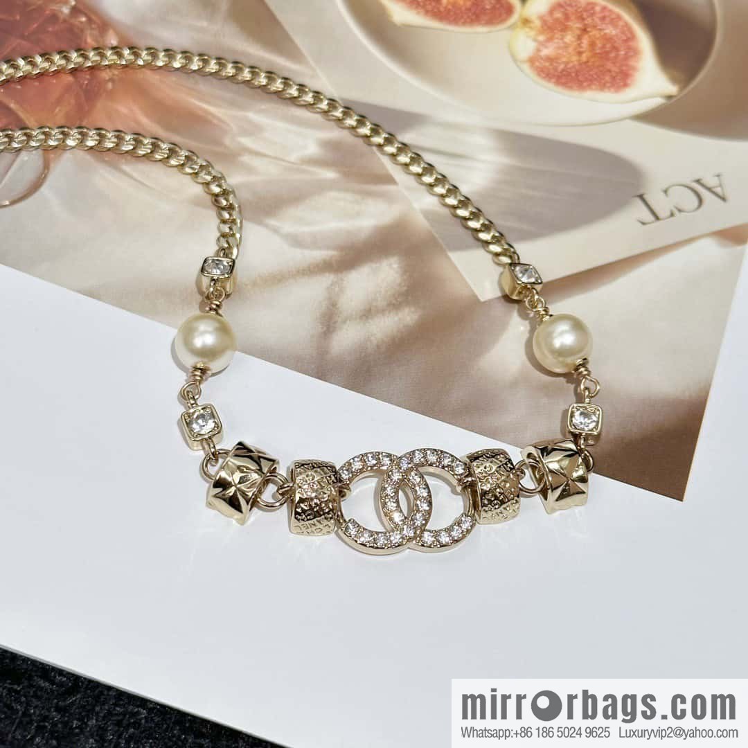 ❗️New ❗️ Chanel necklace ☀️ new ☑️ Chanel double c pearl necklace ☀️