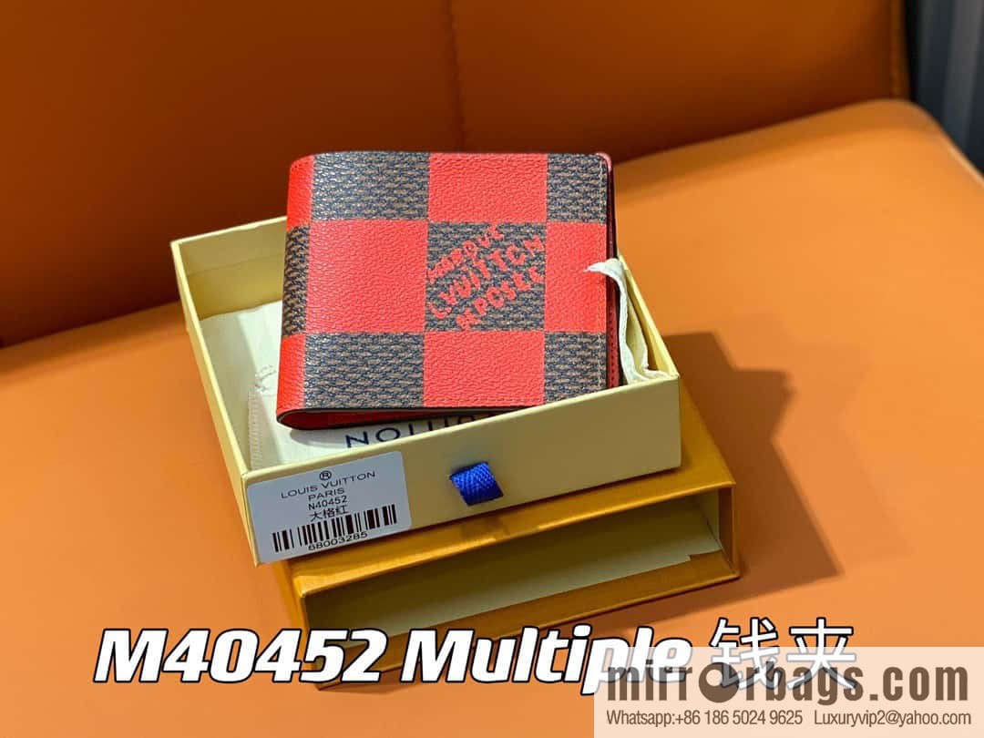 [Original single boutique] M40452 red plaid suit wallet series Multiple wallets