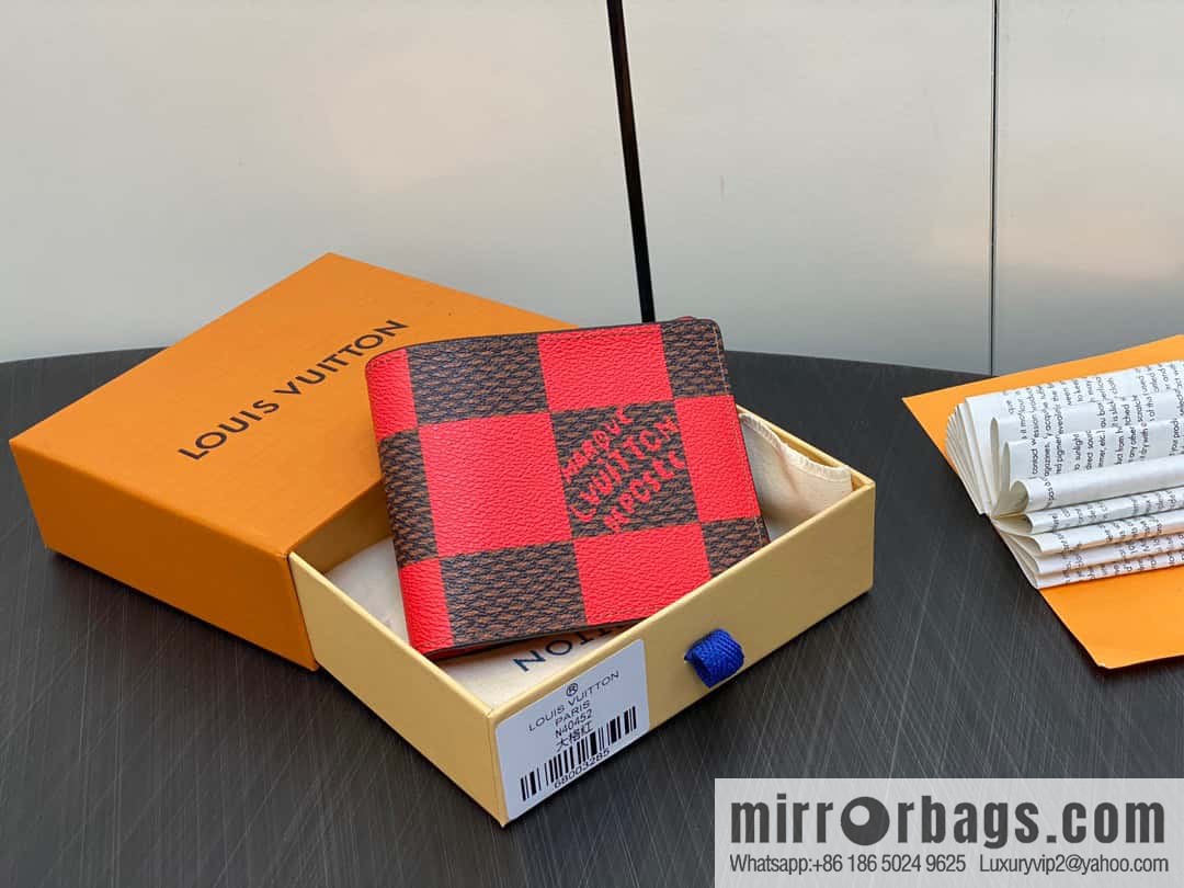 [Original single boutique] M40452 red plaid suit wallet series Multiple wallets
