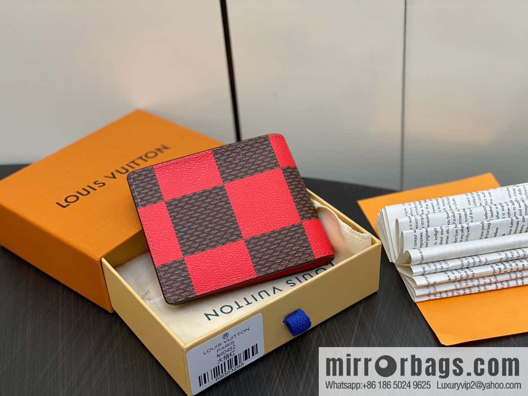 [Original single boutique] M40452 red plaid suit wallet series Multiple wallets