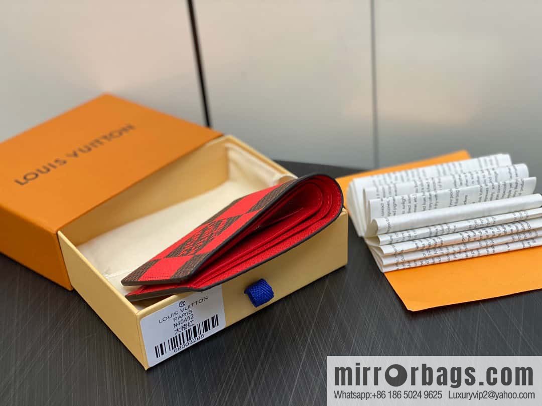 [Original single boutique] M40452 red plaid suit wallet series Multiple wallets