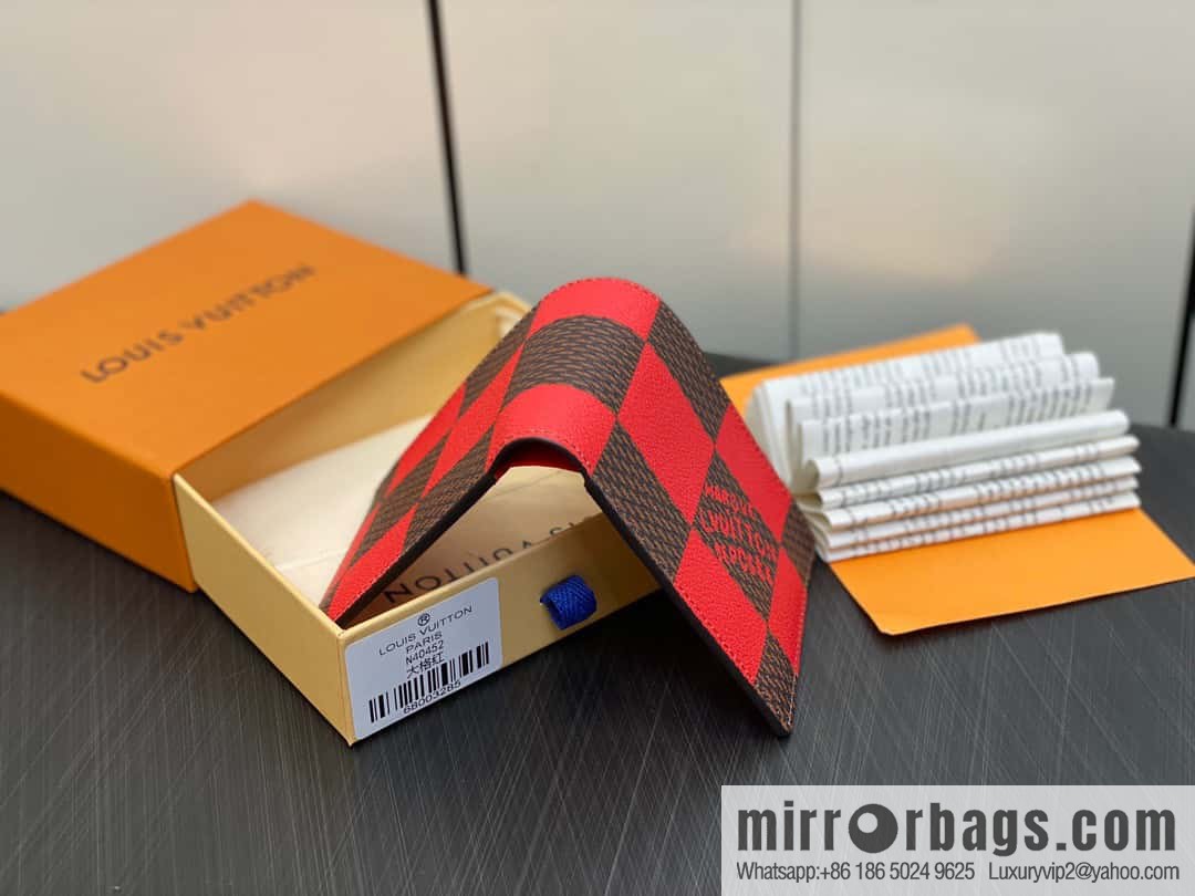 [Original single boutique] M40452 red plaid suit wallet series Multiple wallets