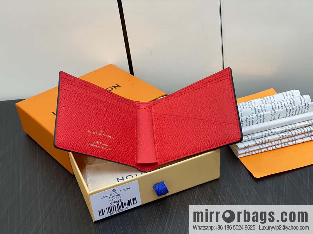 [Original single boutique] M40452 red plaid suit wallet series Multiple wallets
