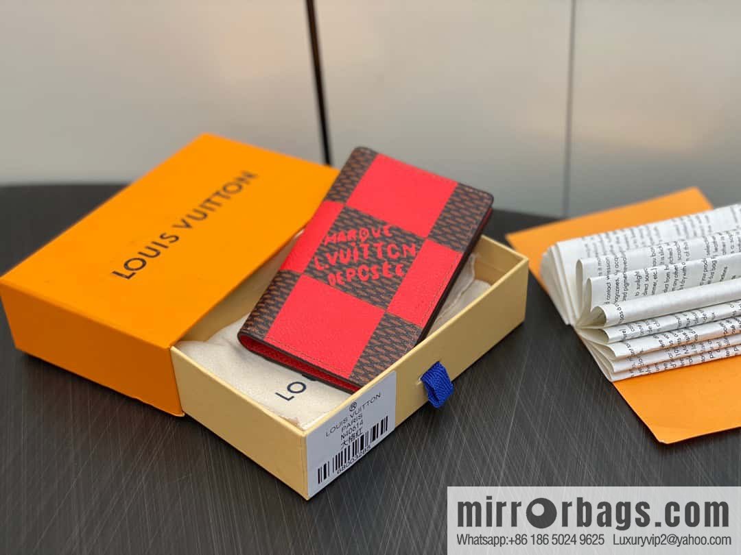 [Original order boutique] M40614 red big plaid pocket wallet