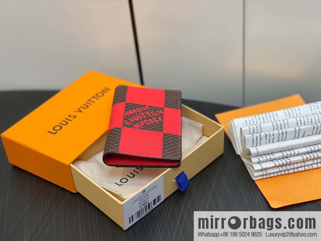 [Original order boutique] M40614 red big plaid pocket wallet