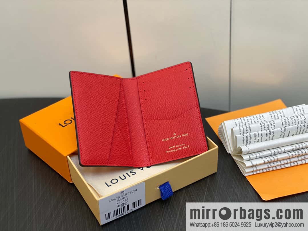 [Original order boutique] M40614 red big plaid pocket wallet