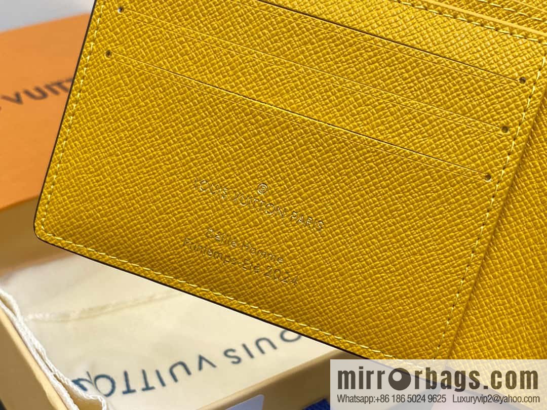 [Original single boutique] M40452 yellow large plaid suit wallet series Multiple wallets