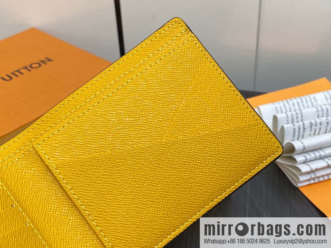 [Original single boutique] M40452 yellow large plaid suit wallet series Multiple wallets