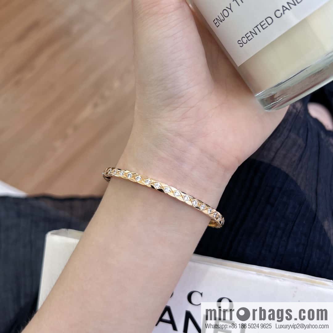 ❗️CNC version ❗️ with diamond, new ☑️ Chanel coco crush series narrow version rhombus bracelet bracelet