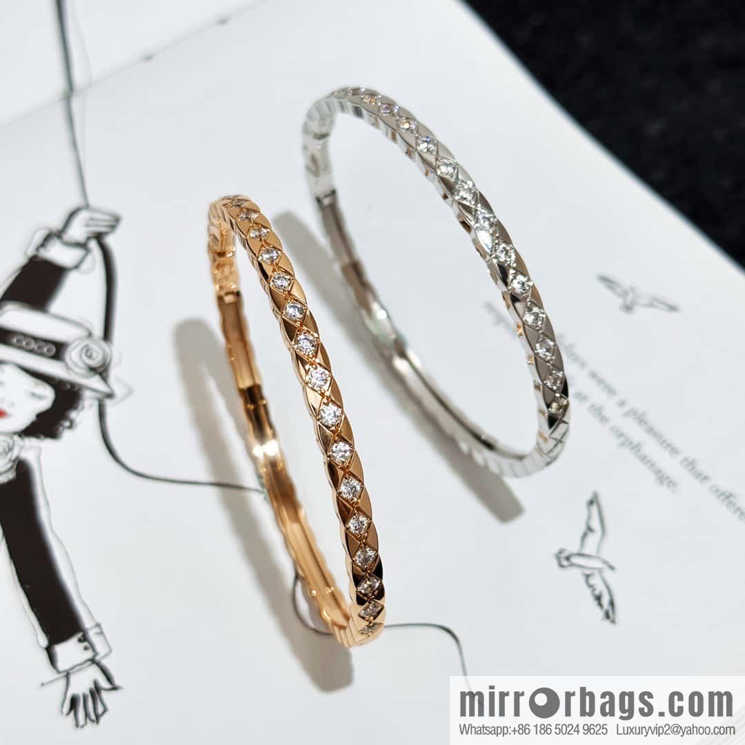 ❗️CNC version ❗️ with diamond, new ☑️ Chanel coco crush series narrow version rhombus bracelet bracelet