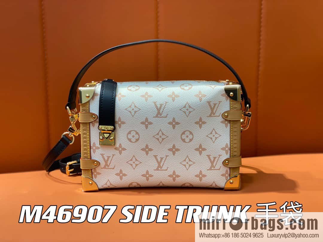 [Original order boutique] M46907 white flower, soft box series M46358 SIDE TRUNK handbag