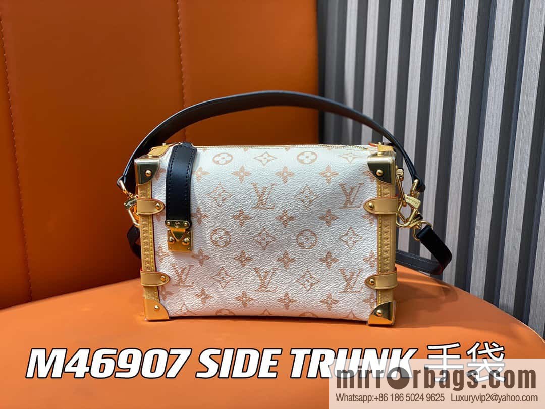 [Original order boutique] M46907 white flower, soft box series M46358 SIDE TRUNK handbag