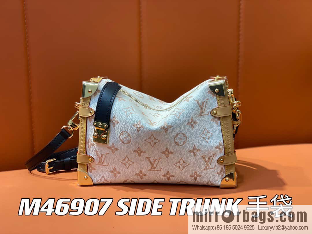 [Original order boutique] M46907 white flower, soft box series M46358 SIDE TRUNK handbag