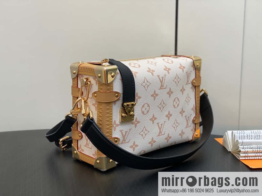 [Original order boutique] M46907 white flower, soft box series M46358 SIDE TRUNK handbag