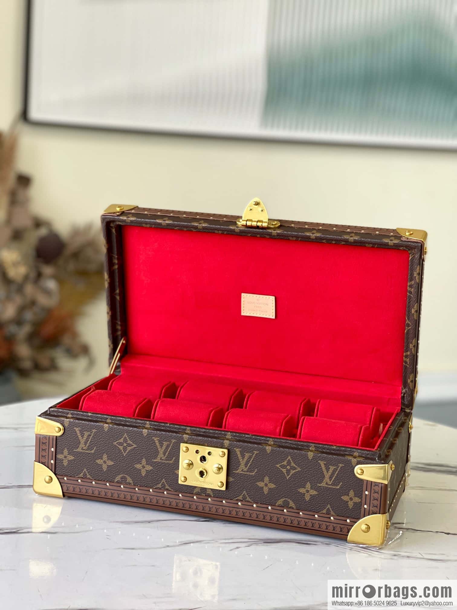 M47641 monogram/red COFFRET 8 MONTRES case