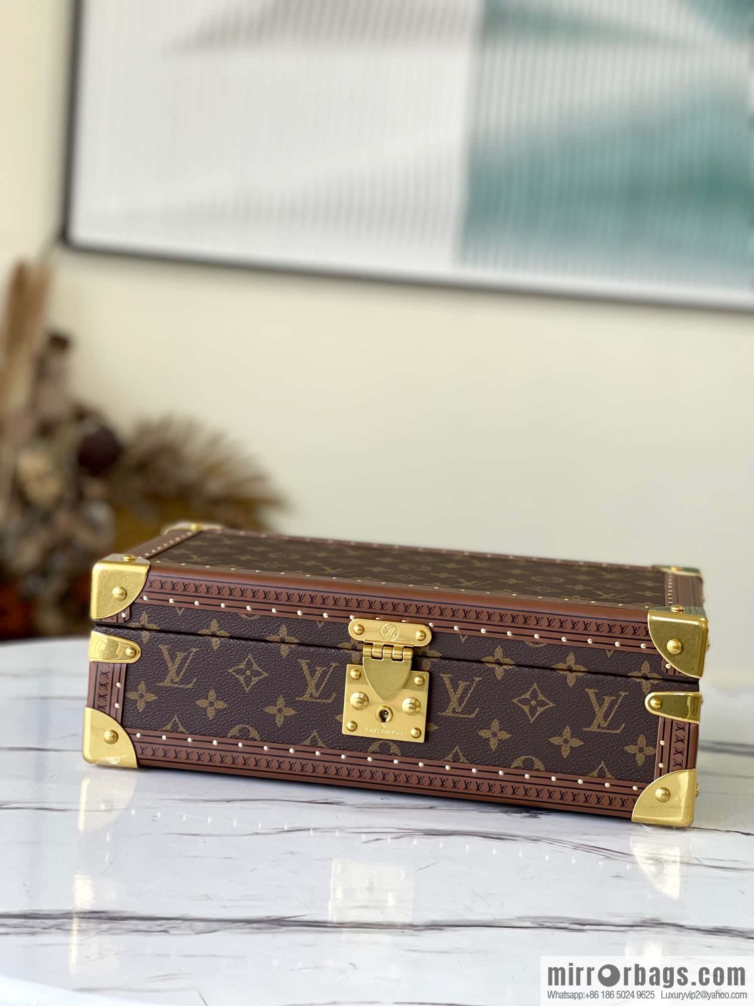 M47641 monogram/apricot COFFRET 8 MONTRES case