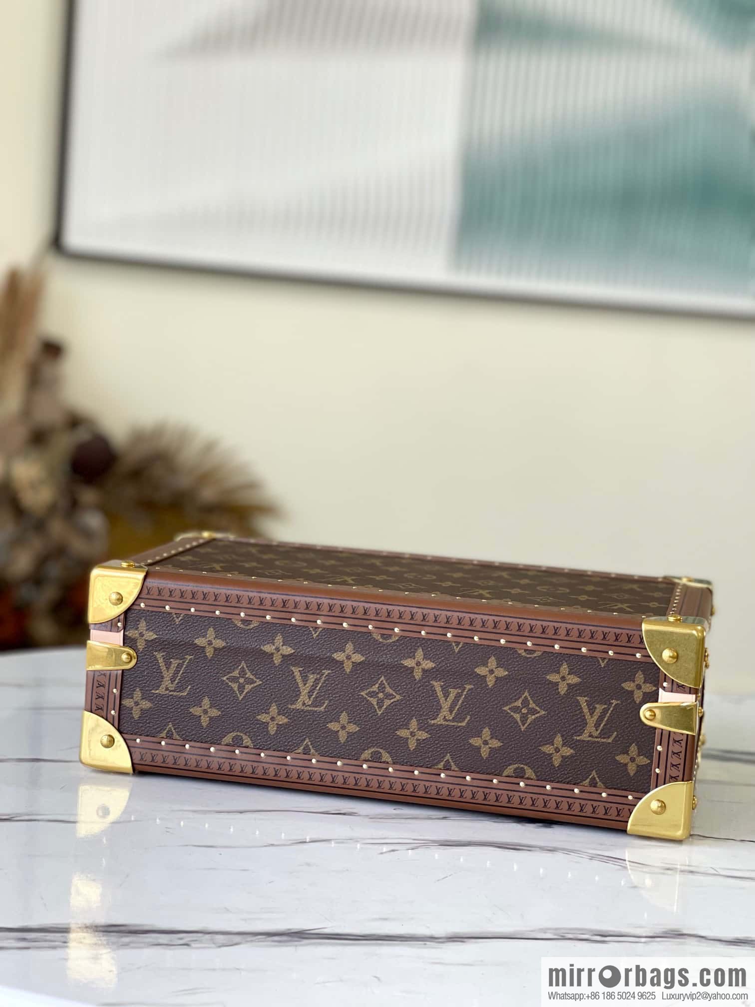 M47641 monogram/apricot COFFRET 8 MONTRES case