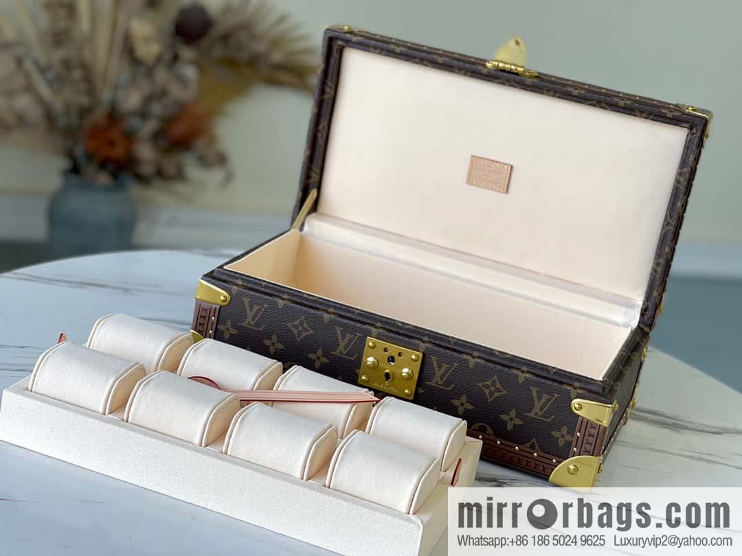 M47641 monogram/apricot COFFRET 8 MONTRES case